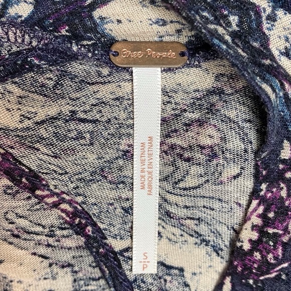 Free People Jersey Annabelle Printed Tunic Dress S - Picture 5 of 9